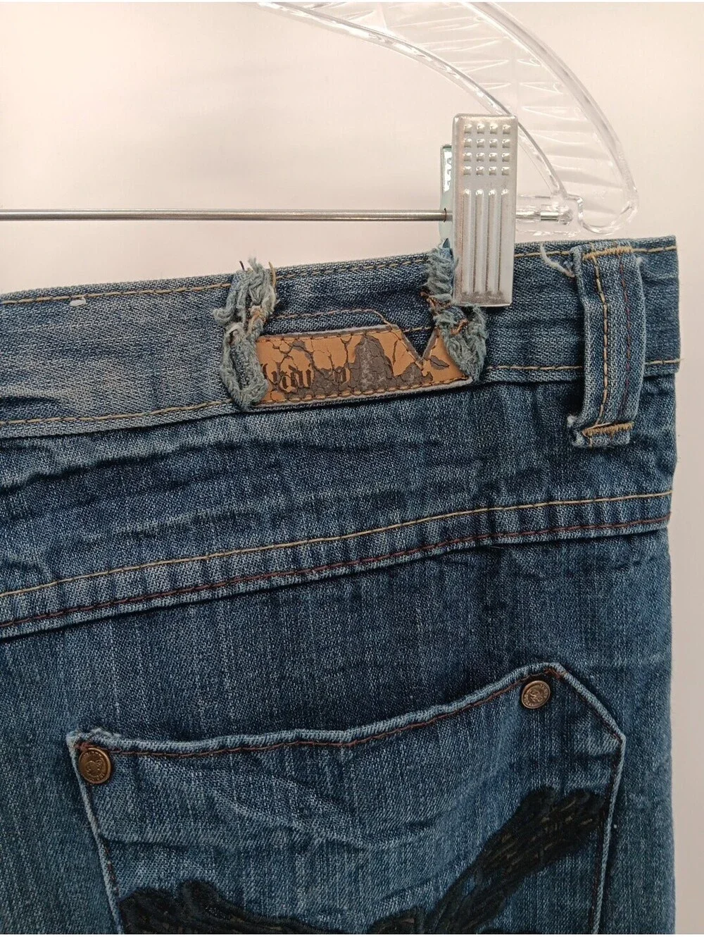 Indigo 30 Jeans Mens Size 34x32 Blue Denim Straight Fit Casual Skater Y2K Pants